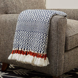 Woven Stripe Fringe Throw Blanket