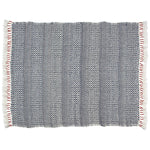 Woven Stripe Fringe Throw Blanket